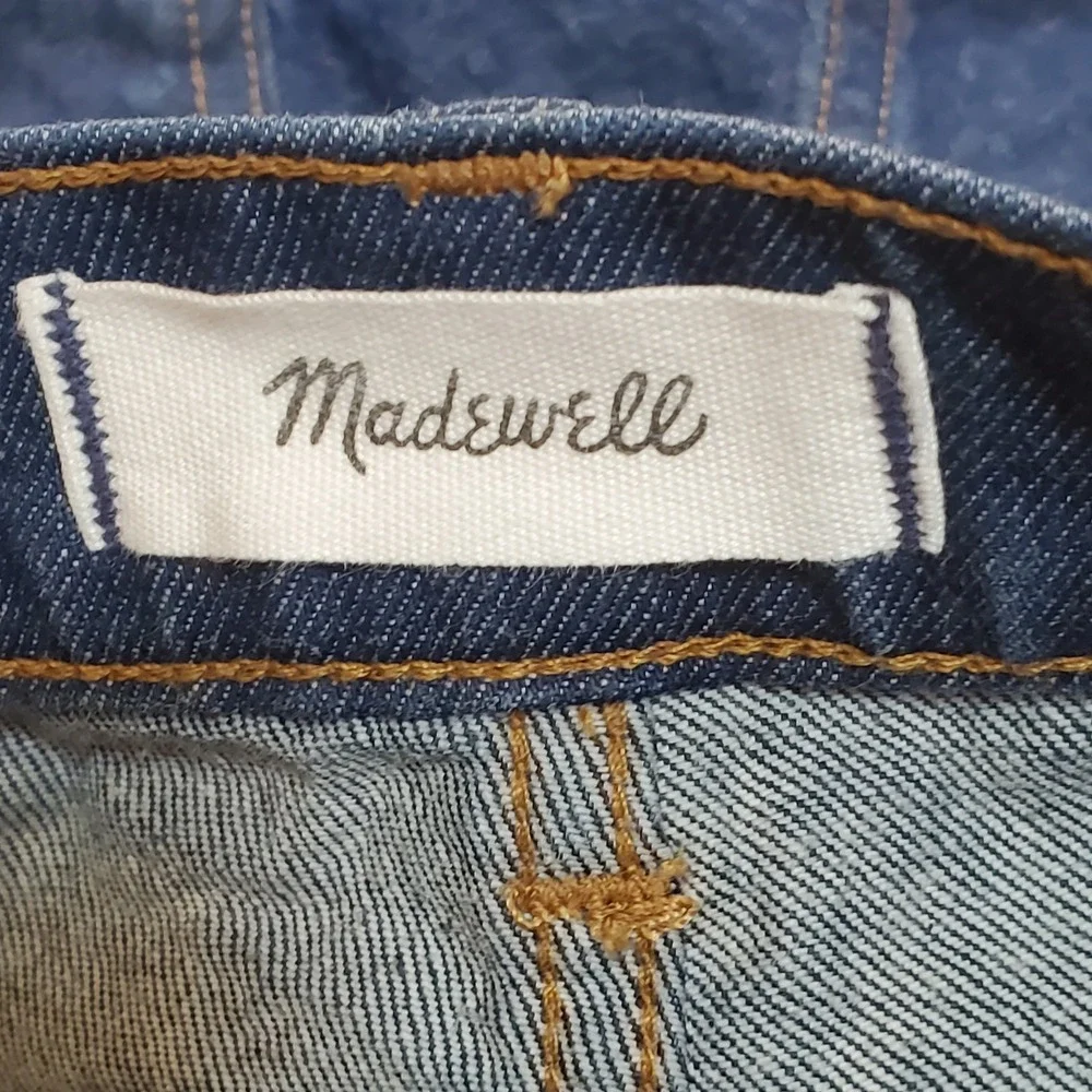 Madewell Western Y2K Relaxed Bootcut Jeans Blue Denim Biker Cowgirl 33x31 Sz 29 - Picture 4 of 6